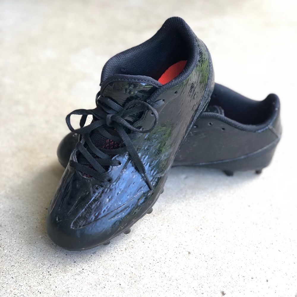Black Adidas Cleats, Size 3Y